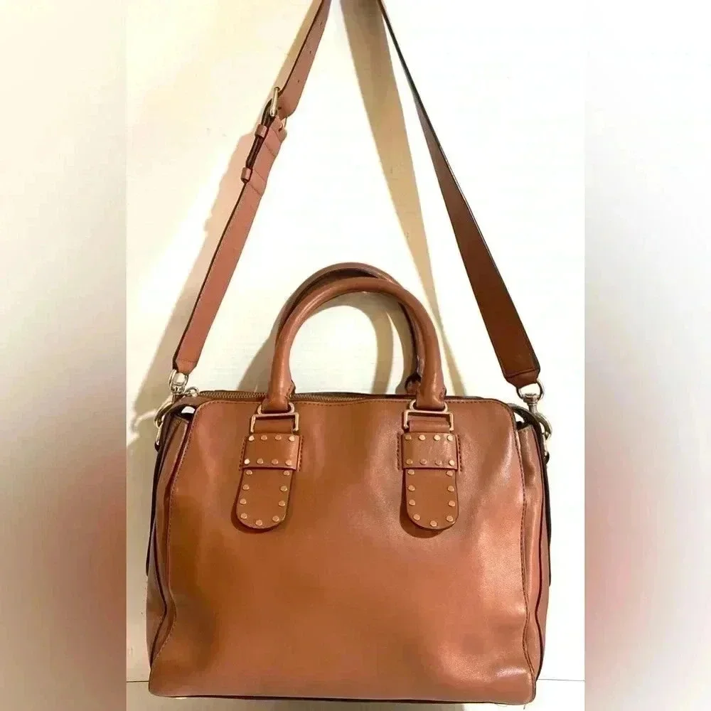 Rebecca Minkoff brown leather satchel handbag